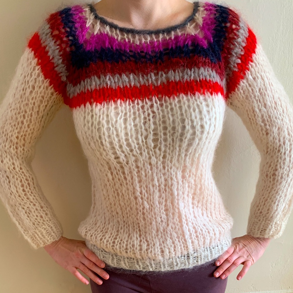 Handmade mohair-blend sweater (XS-M)